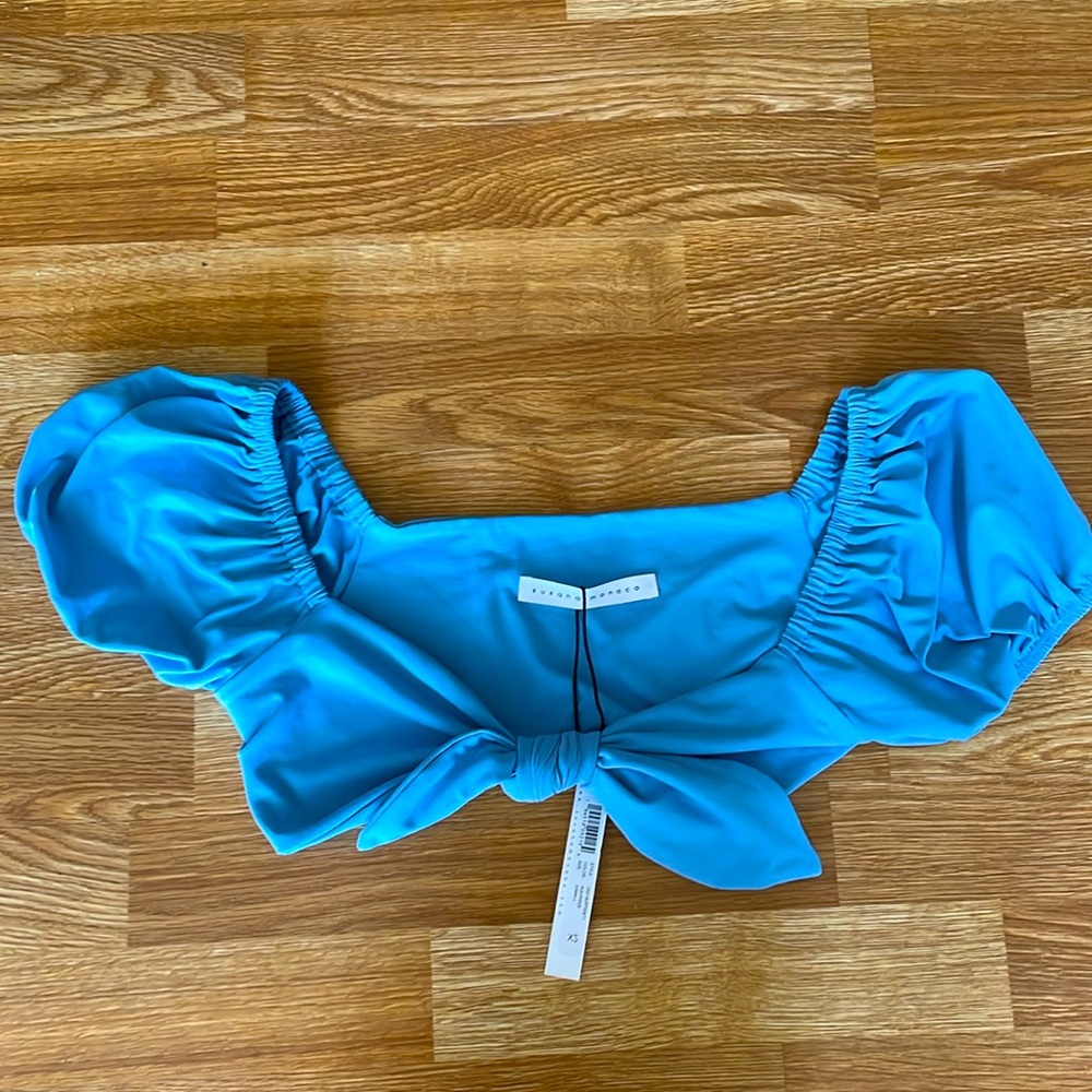 NWT SUSANA MONACO Tie Front Crop Top